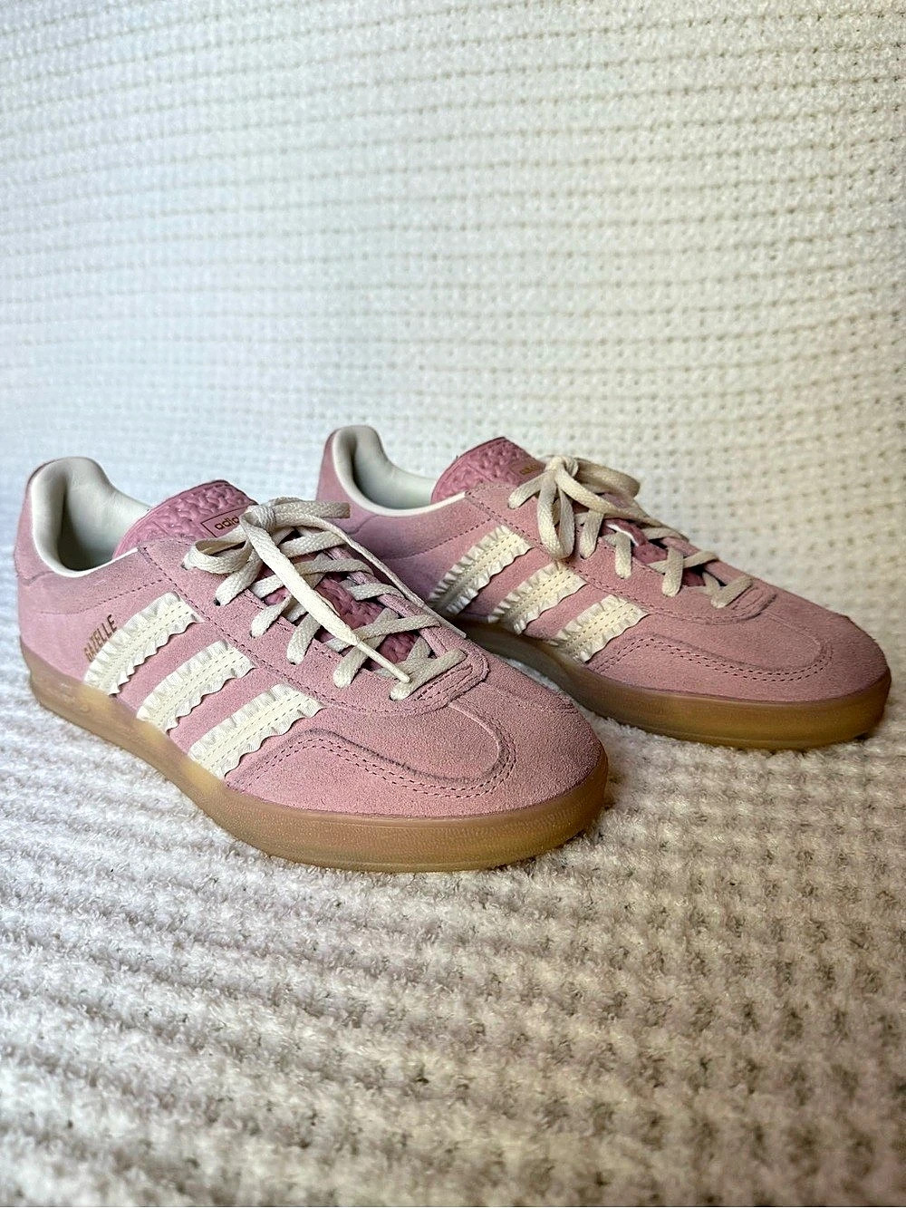 adidas Gazelle Indoor Wonder Mauve Pink Gum Shoes Size 8 - Picture 2 of 6